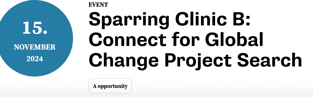Sparring Clinic B: Connect for Global Change Project Search | Forus