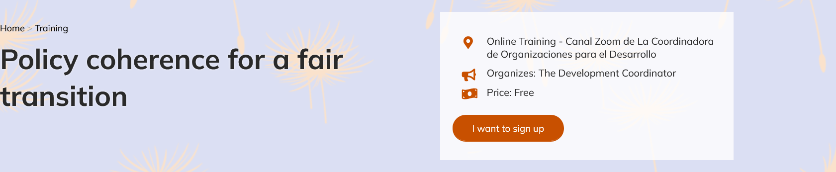 Webinar - policy coherence for a fair transition | Forus