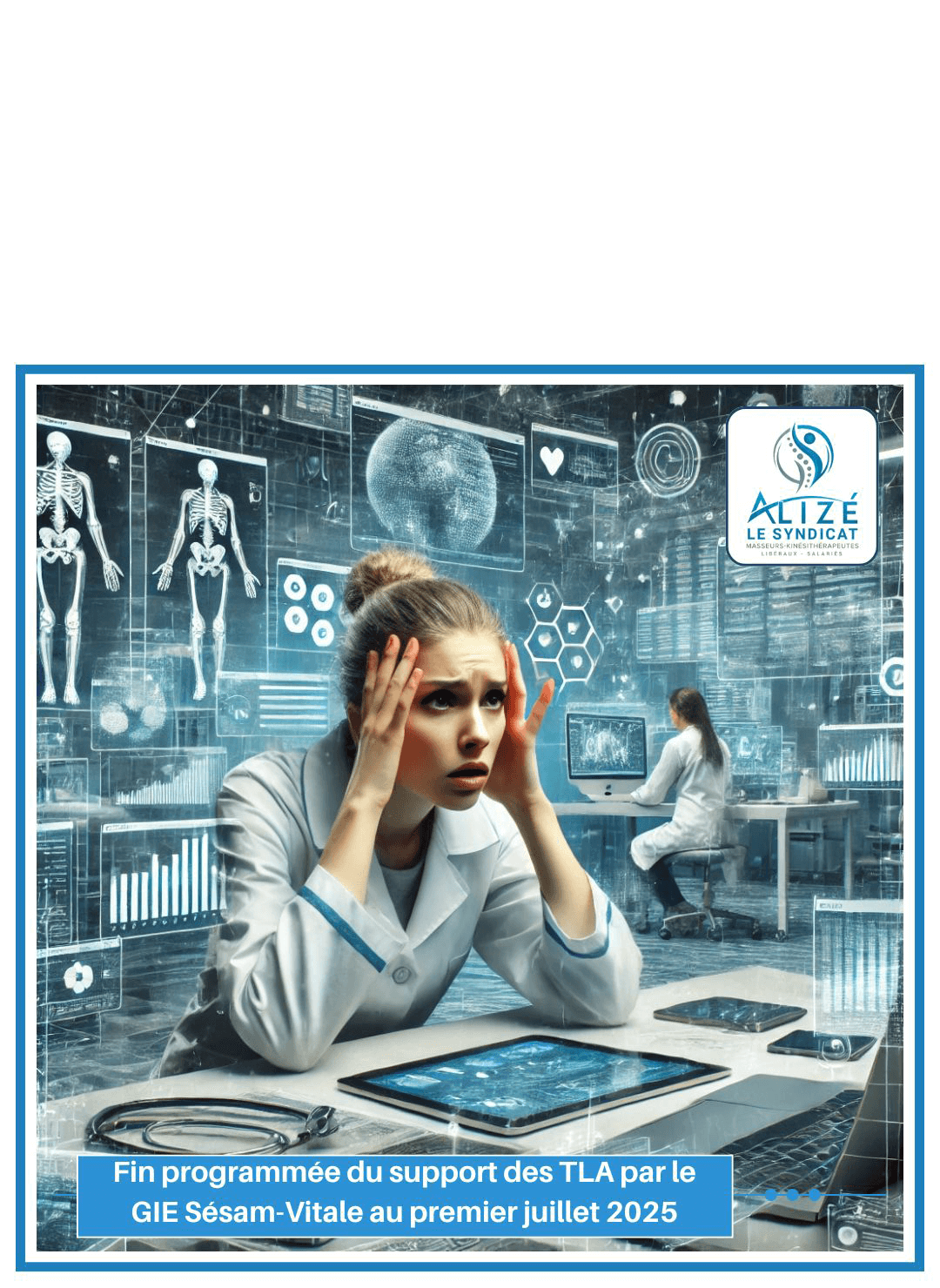 Fin programmée du support des TLA par le GIE Sésam-Vitale au premier juillet 2025 | Alizé - Syndicat de kinésithérapeutes