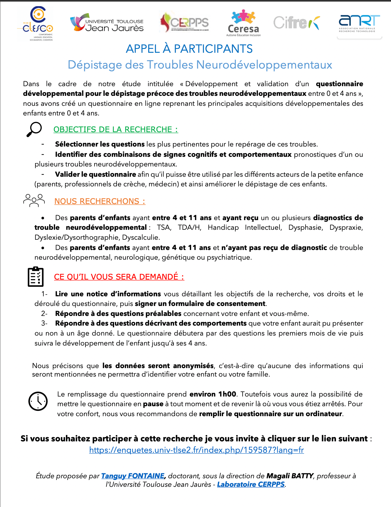 Questionnaire développemental pour le dépistage précoce des troubles neurodéveloppementaux entre 0 et 4 ans. | FDMF - Fédération Dyspraxique Mais Fantastique