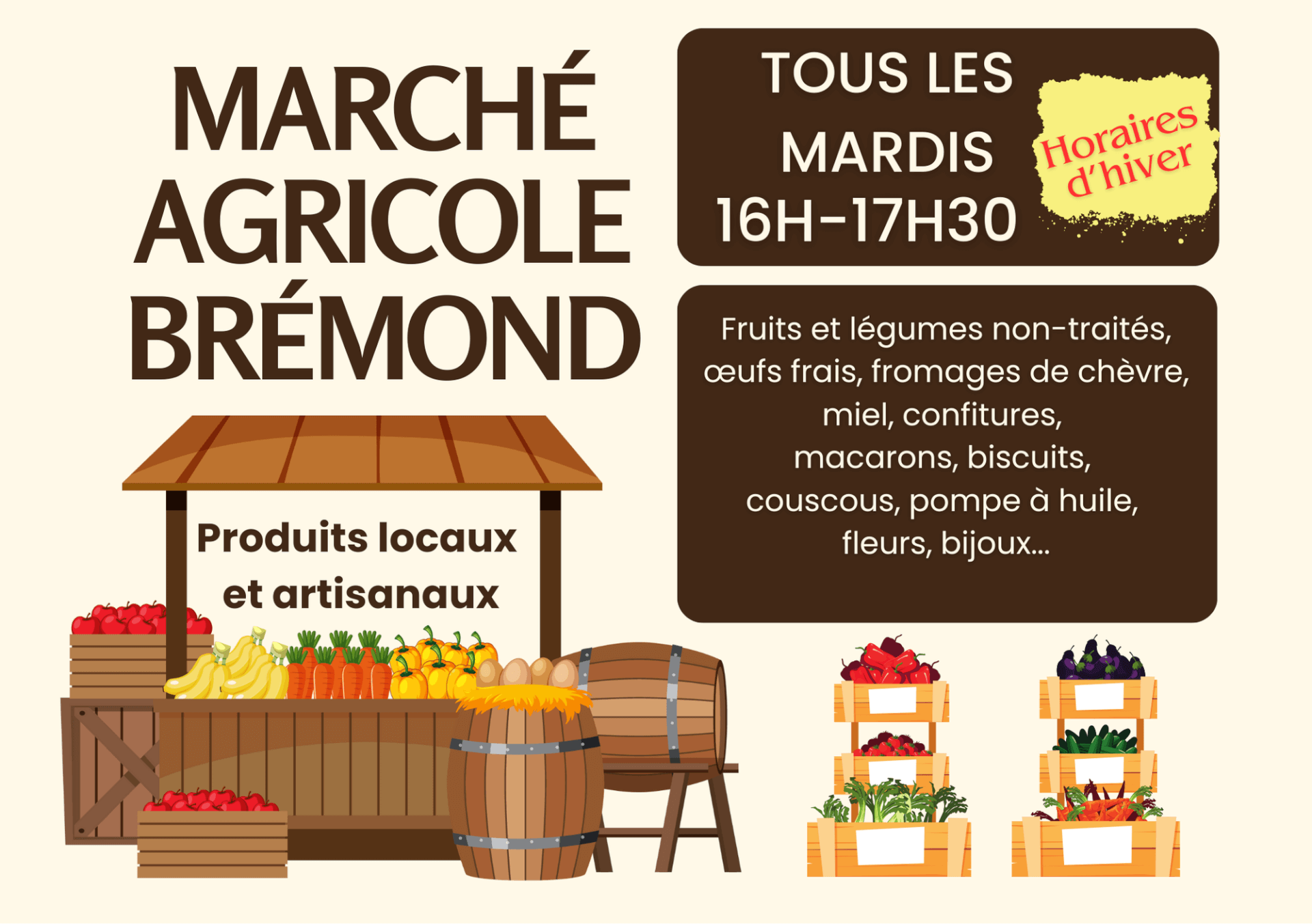 Marché agricole de Brémond | Ch'amis pour la vie