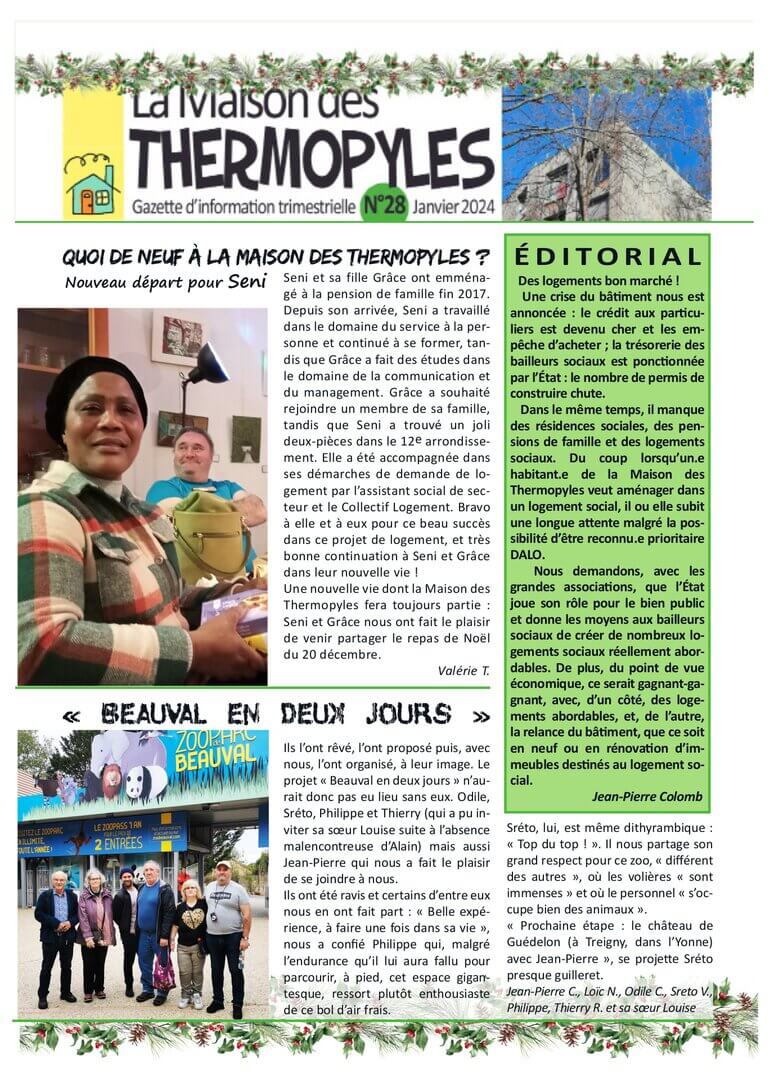 Gazette 28 | La Maison des Thermopyles