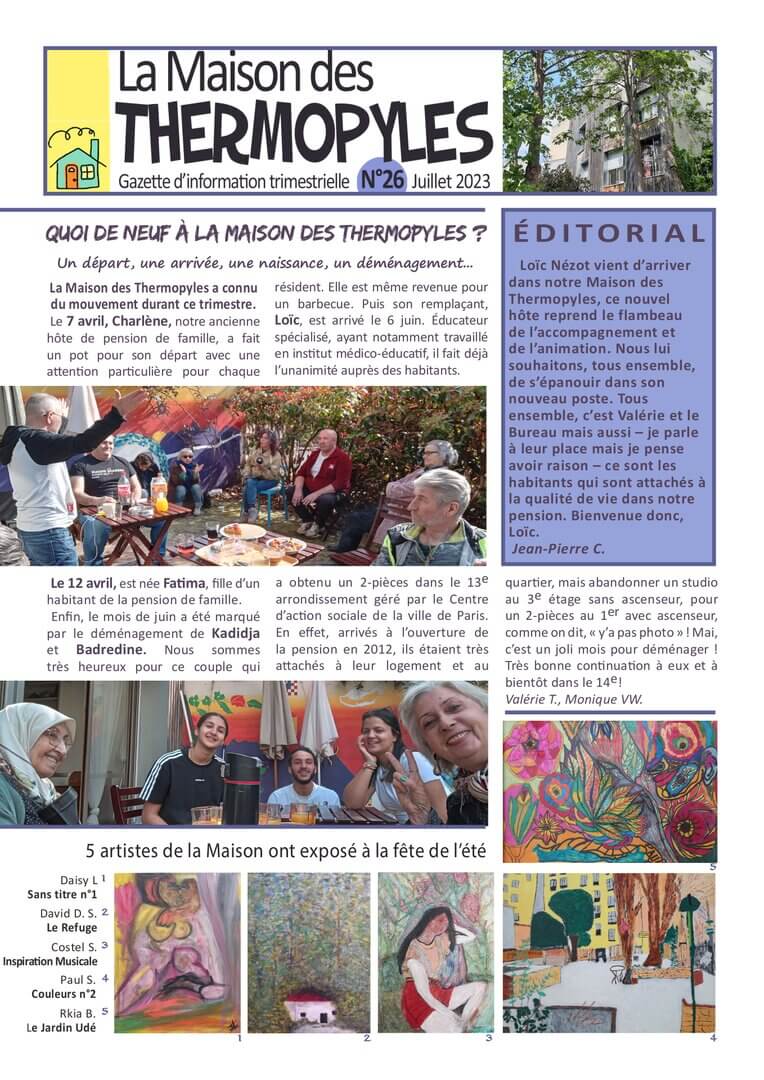 Gazette 26 | La Maison des Thermopyles