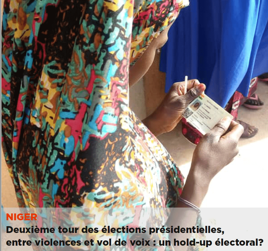 Niger - Rapport - Deuxième tour des élections présidentielles, entre violences et trafic de voix : Un hold up électoral ? | Tournons la Page