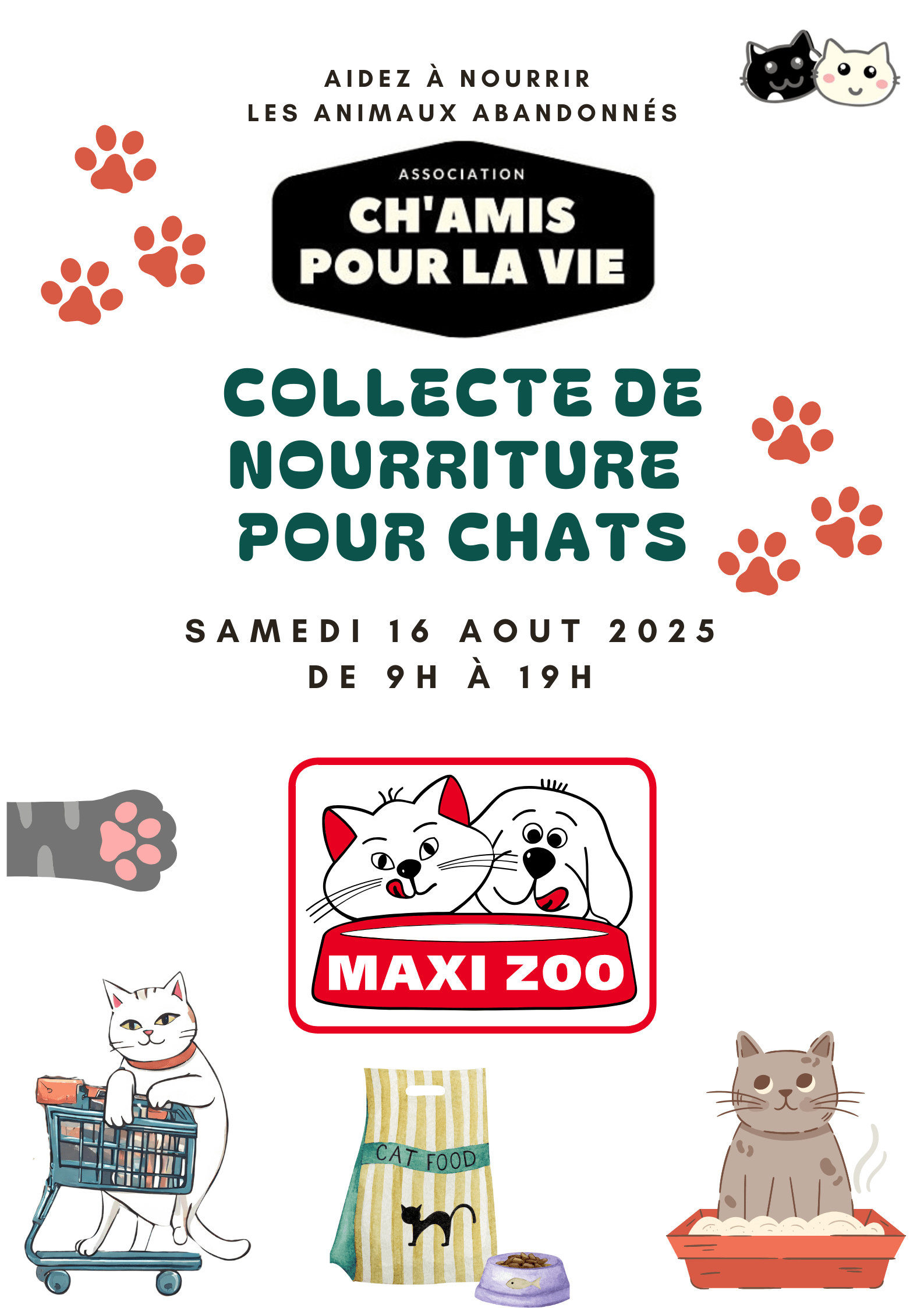 COLLECTE DE NOURRITURE A MAXIZOO | Ch'amis pour la vie