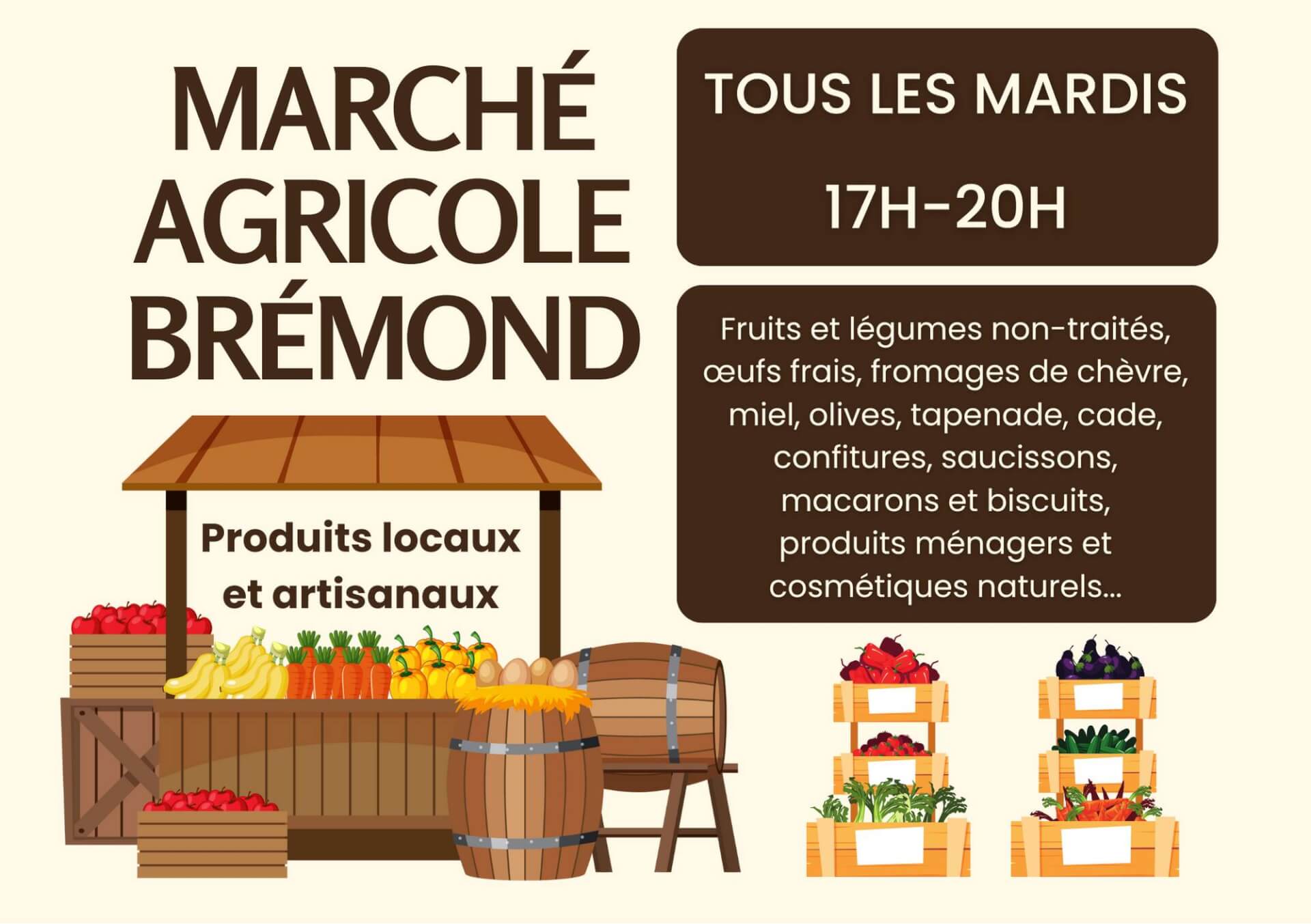 MARCHE AGRICOLE DE BREMOND | Ch'amis pour la vie