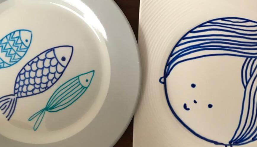 atelier customisation de vaisselle réemploi | Au Bonheur des Bennes - recyclerie de l'estuaire