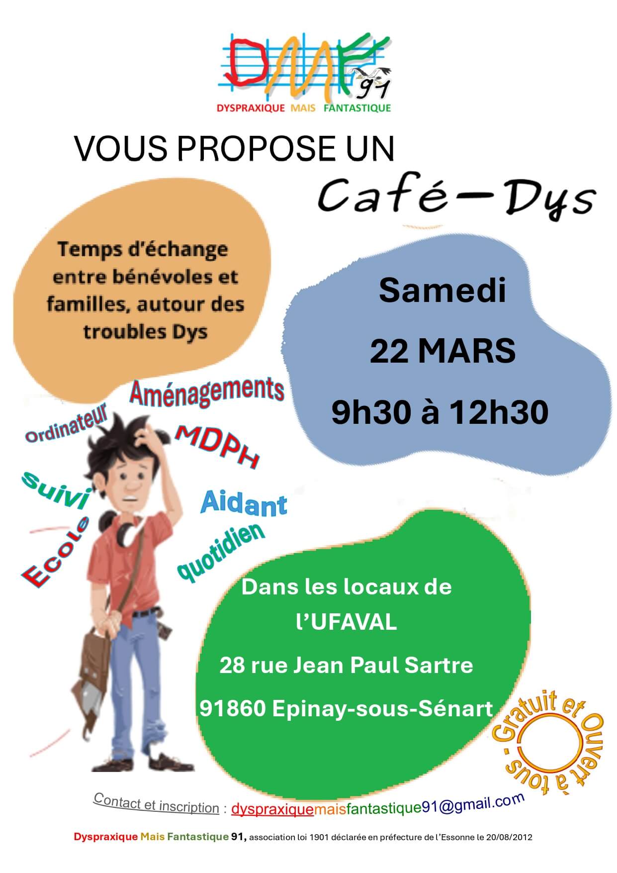 Café DYS à Epinay sous Senart - 91 | FDMF - Fédération Dyspraxique Mais Fantastique