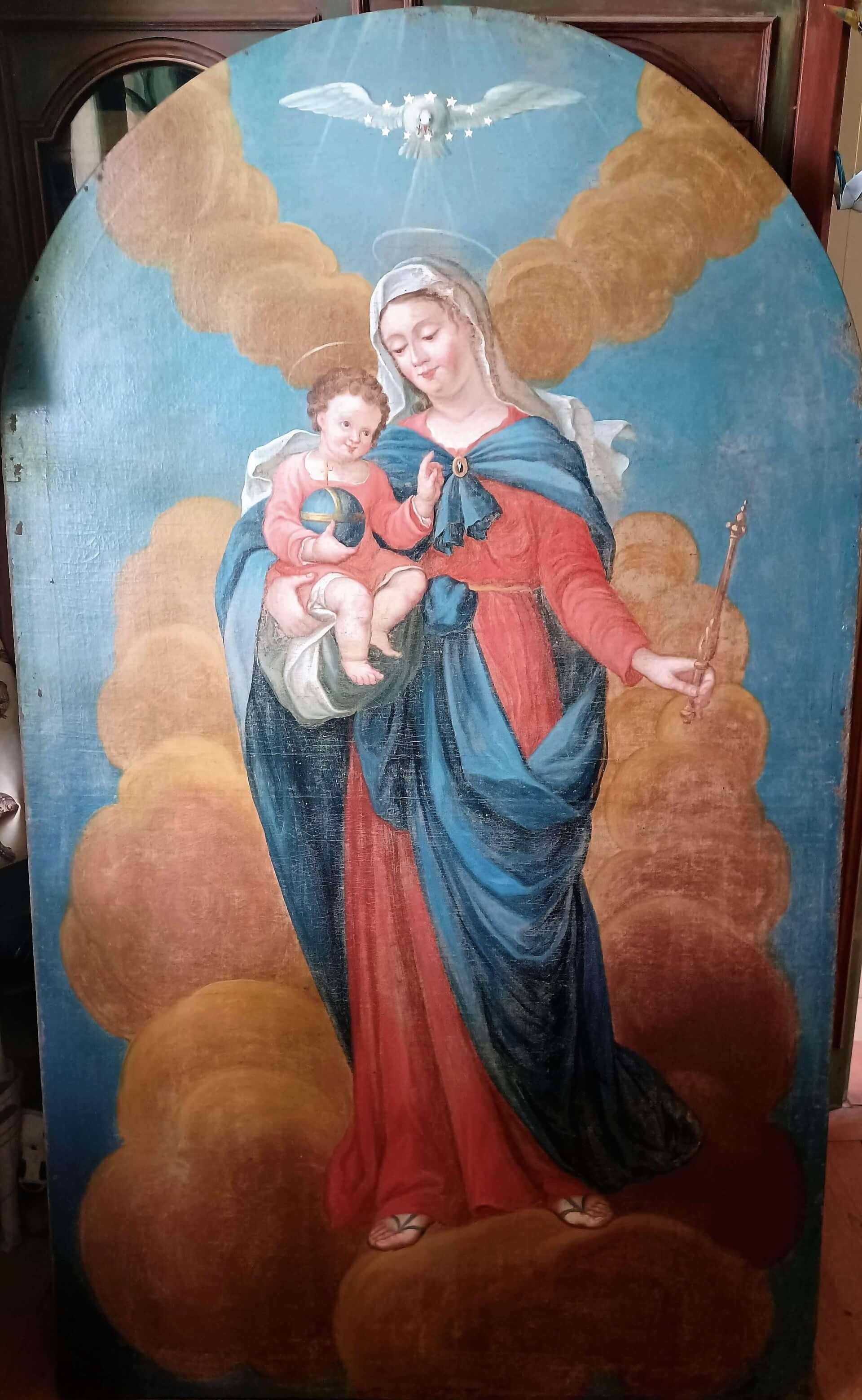 Tableau de la Vierge à l’enfant | Association des Amis de l'Eglise Saint Jean d'Etampes de La Brède