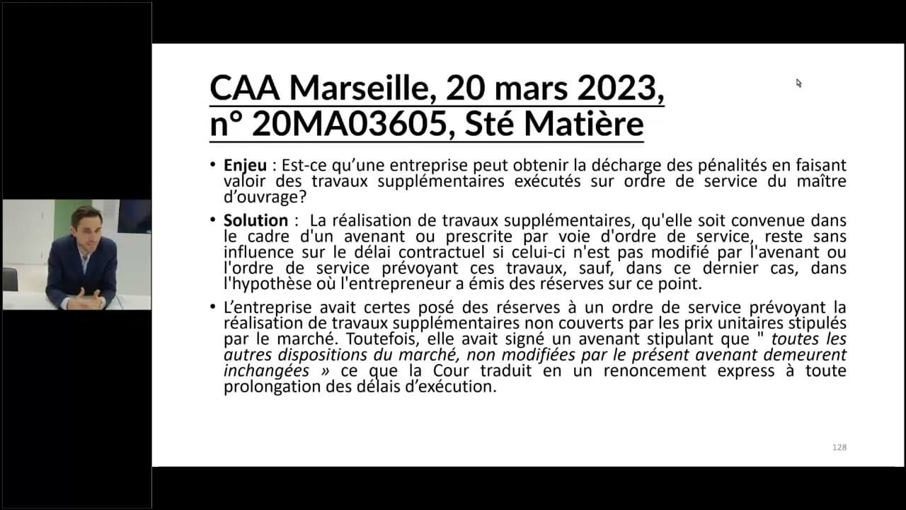 ACTUALITE JURISPRUDENTIELLE MARCHES TRAVAUX