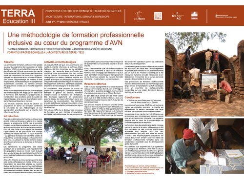 AVN au colloque Terra Education III | La Voûte Nubienne