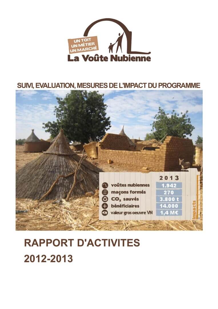 Rapport d’activité 2012-2013 | La Voûte Nubienne