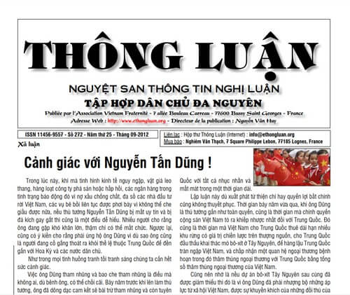 Thông Luận số 272-2012 | Vietnam Fraternité