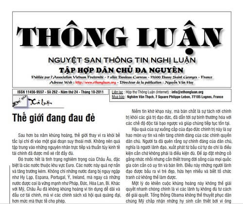 Thông Luận số 262-2011 | Vietnam Fraternité