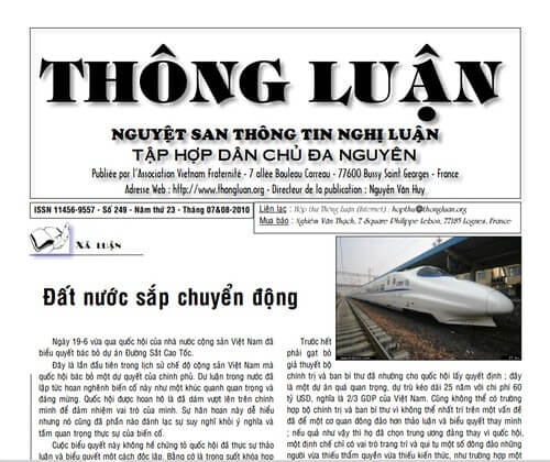 Thông Luận số 249-2010 | Vietnam Fraternité