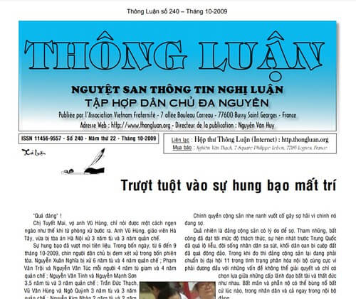 Thông Luận số 240-2009 | Vietnam Fraternité