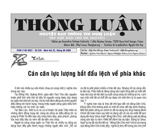 Thông Luận số 239-2009 | Vietnam Fraternité