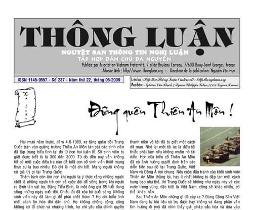Thông Luận số 237-2009 | Vietnam Fraternité