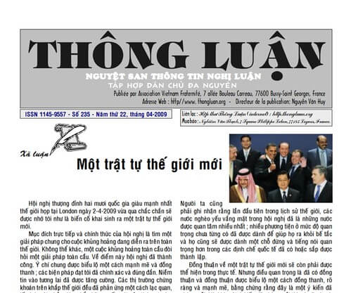 Thông Luận số 235-2009 | Vietnam Fraternité