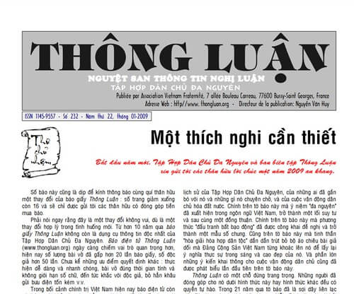 Thông Luận số 232-2009 | Vietnam Fraternité