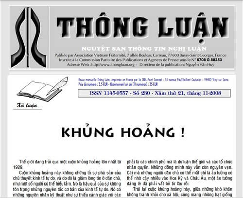 Thông Luận số 230-2008 | Vietnam Fraternité