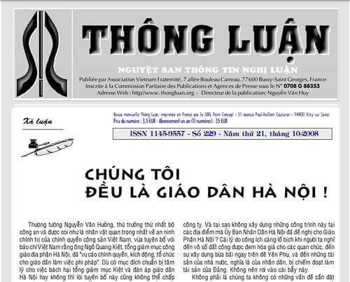 Thông Luận số 229-2008 | Vietnam Fraternité