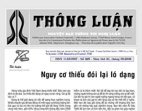 Thông Luận số 225-2008 | Vietnam Fraternité