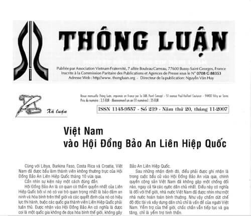 Thông Luận số 219-2007 | Vietnam Fraternité