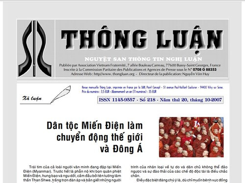 Thông Luận số 218-2007 | Vietnam Fraternité