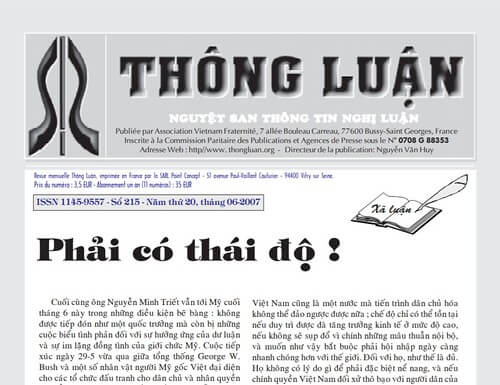 Thông Luận số 215-2007 | Vietnam Fraternité