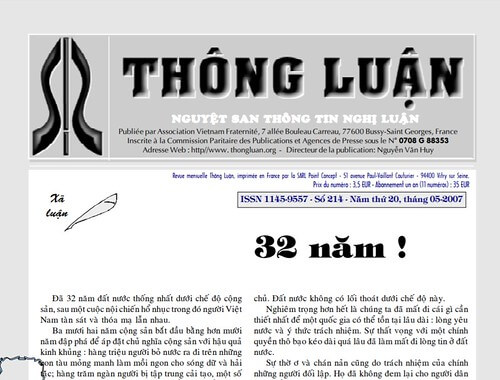Thông Luận số 214-2007 | Vietnam Fraternité