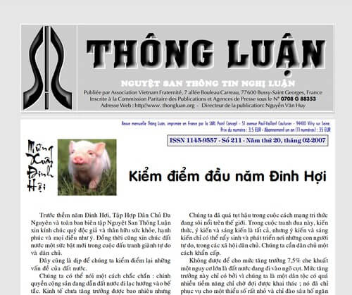 Thông Luận số 211-2007 | Vietnam Fraternité