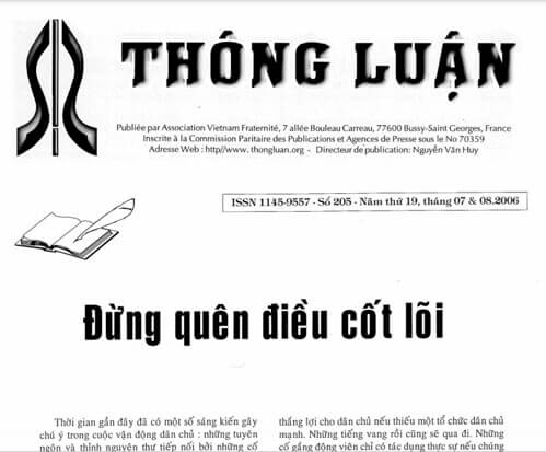 Thông Luận số 205-2006 | Vietnam Fraternité