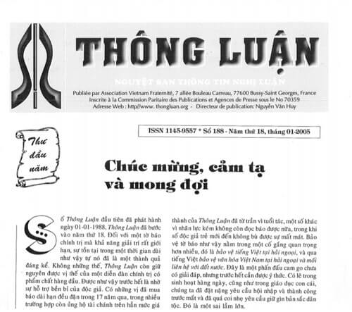 Thông Luận số 188-2005 | Vietnam Fraternité