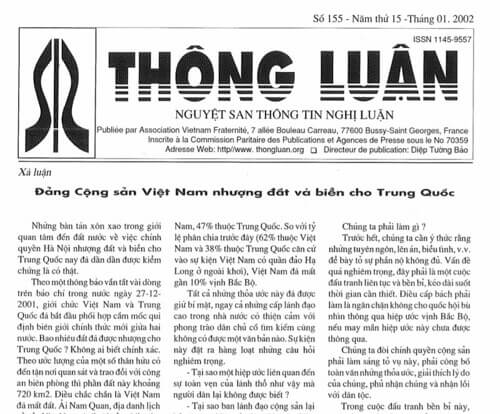 Thông Luận số 155-2002 | Vietnam Fraternité