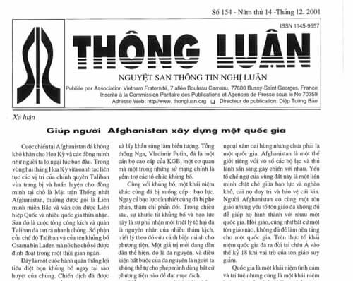 Thông Luận số 154-2001 | Vietnam Fraternité