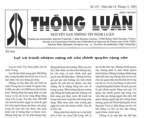 Thông Luận số 153-2001 | Vietnam Fraternité