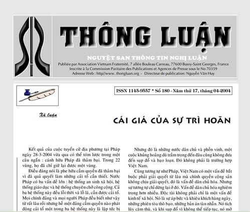 Thông Luận số 180-2004 | Vietnam Fraternité