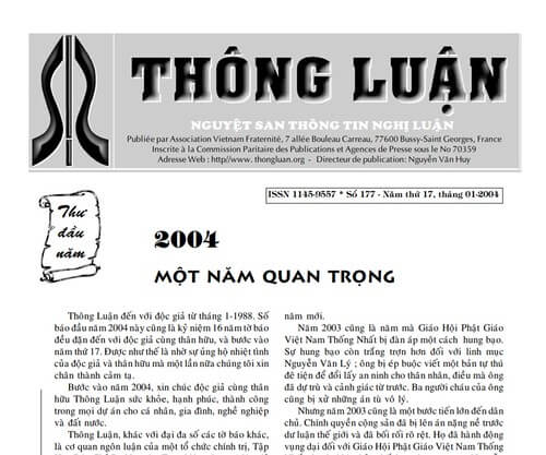 Thông Luận số 177-2004 | Vietnam Fraternité