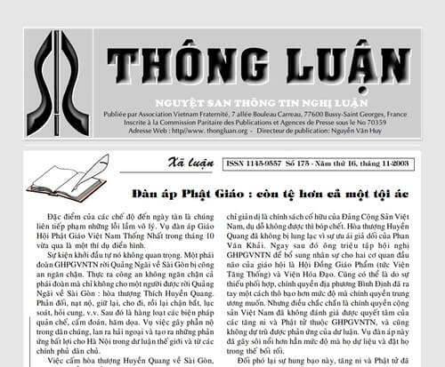 Thông Luận số 175-2003 | Vietnam Fraternité