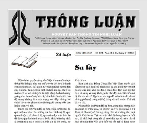 Thông Luận số 172-2003 | Vietnam Fraternité