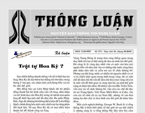 Thông Luận số 171-2003 | Vietnam Fraternité