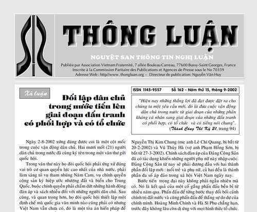 Thông Luận số 162-2002 | Vietnam Fraternité