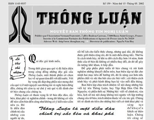 Thông Luận số 159-2002 | Vietnam Fraternité