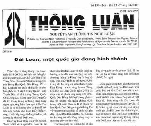 Thông Luận số 136-2000 | Vietnam Fraternité