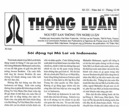 Thông Luận số 121-1998 | Vietnam Fraternité