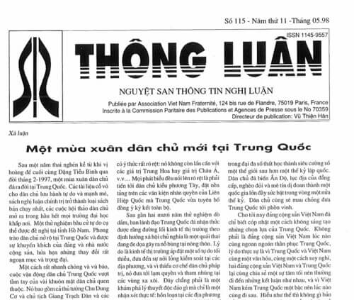 Thông Luận số 115-1998 | Vietnam Fraternité