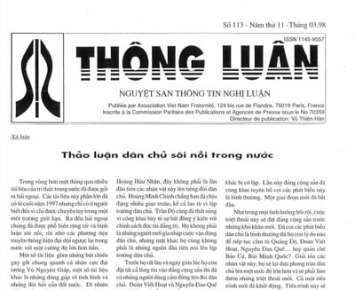 Thông Luận số 113-1998 | Vietnam Fraternité
