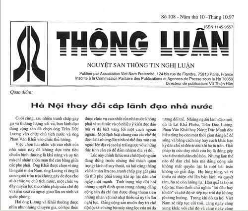 Thông Luận số 108-1997 | Vietnam Fraternité