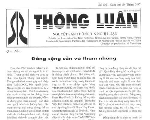 Thông Luận số 102-1997 | Vietnam Fraternité